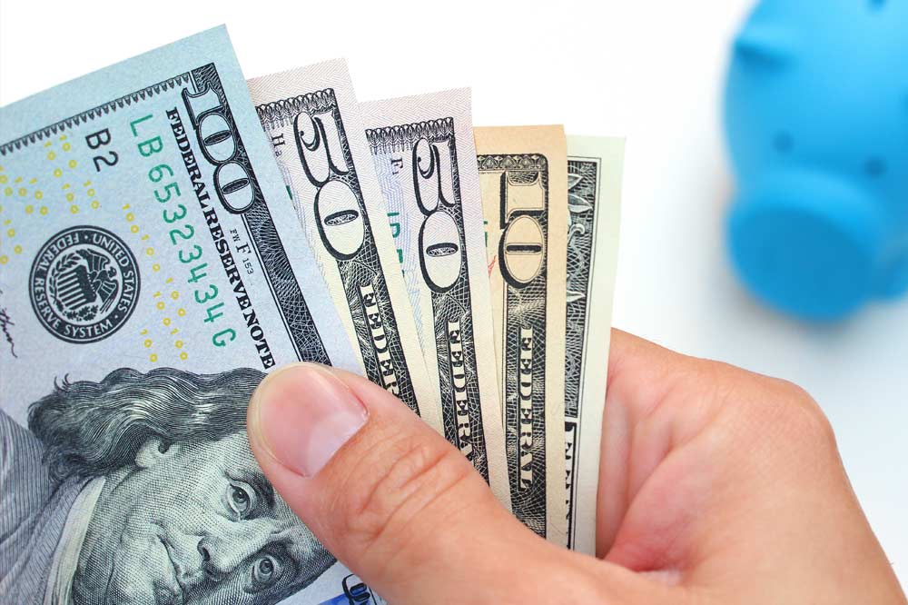 Counting rebate money in cash